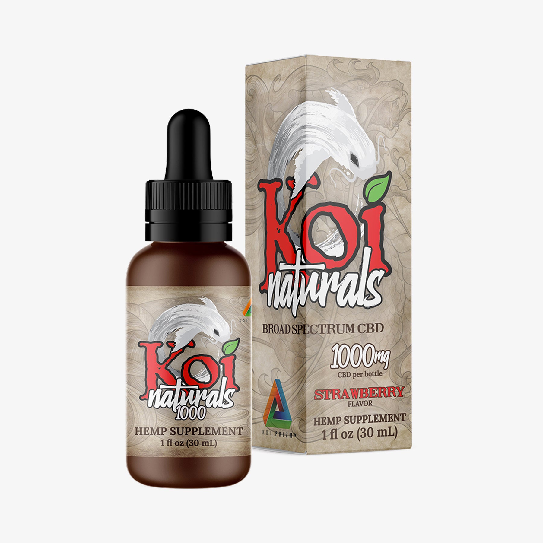 koi broad spectrum tincture strawberry 1000 milligrams