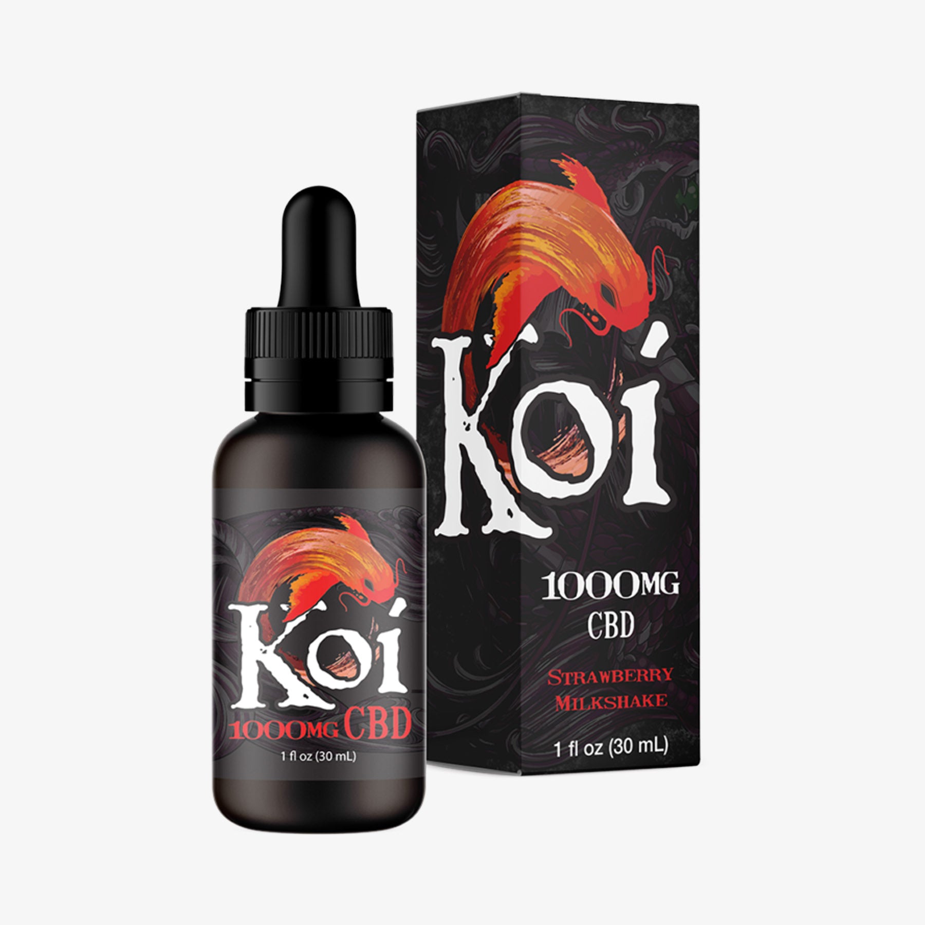 koi isolate vape cbd tincture strawberry milkshake 1000 milligrams