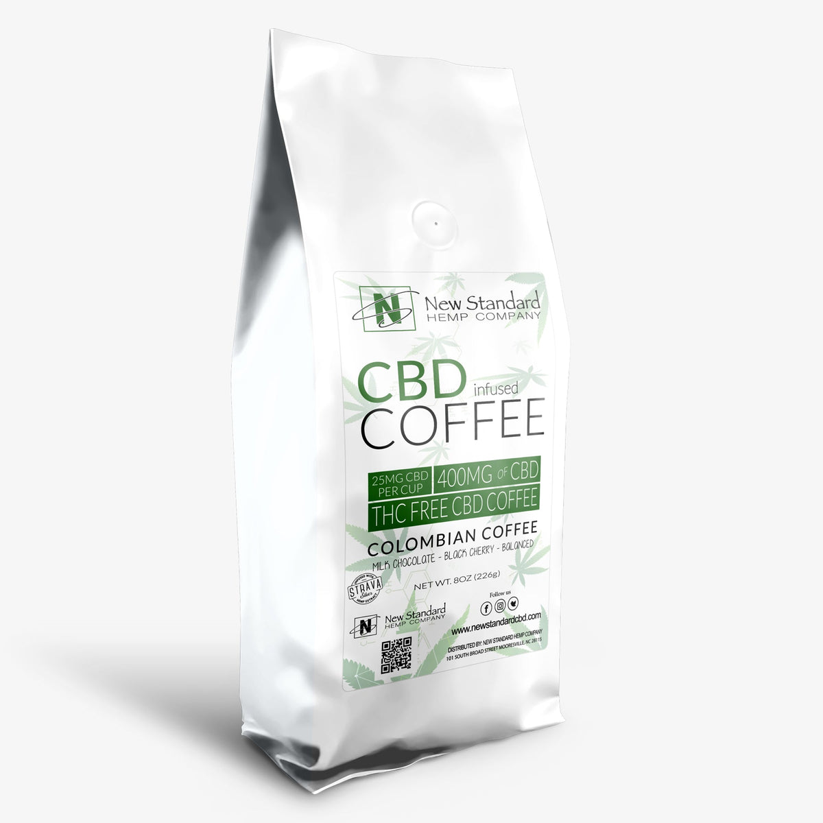 CBD Infused Ground Coffee - Colombian - 400mg