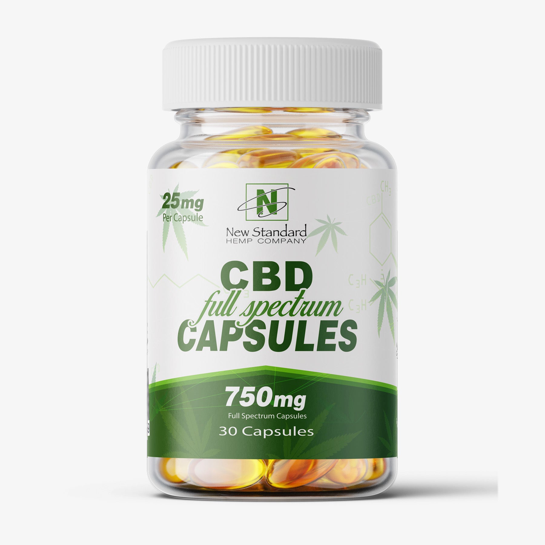 Full Spectrum CBD Capsules - 30ct - 1500mg -New Standard Hemp