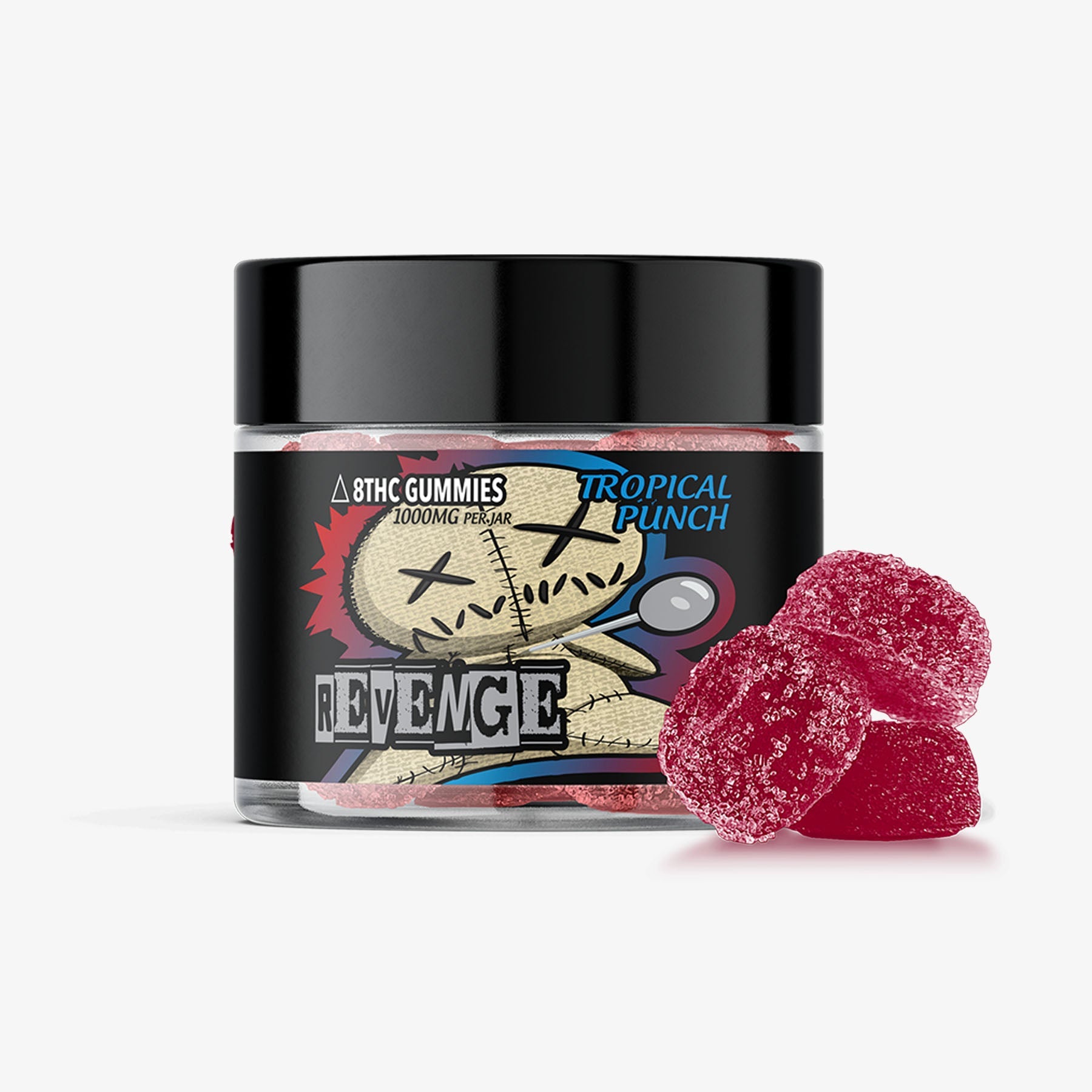 revenge delta 8 thc 100mg gummy tropical punch 10ct