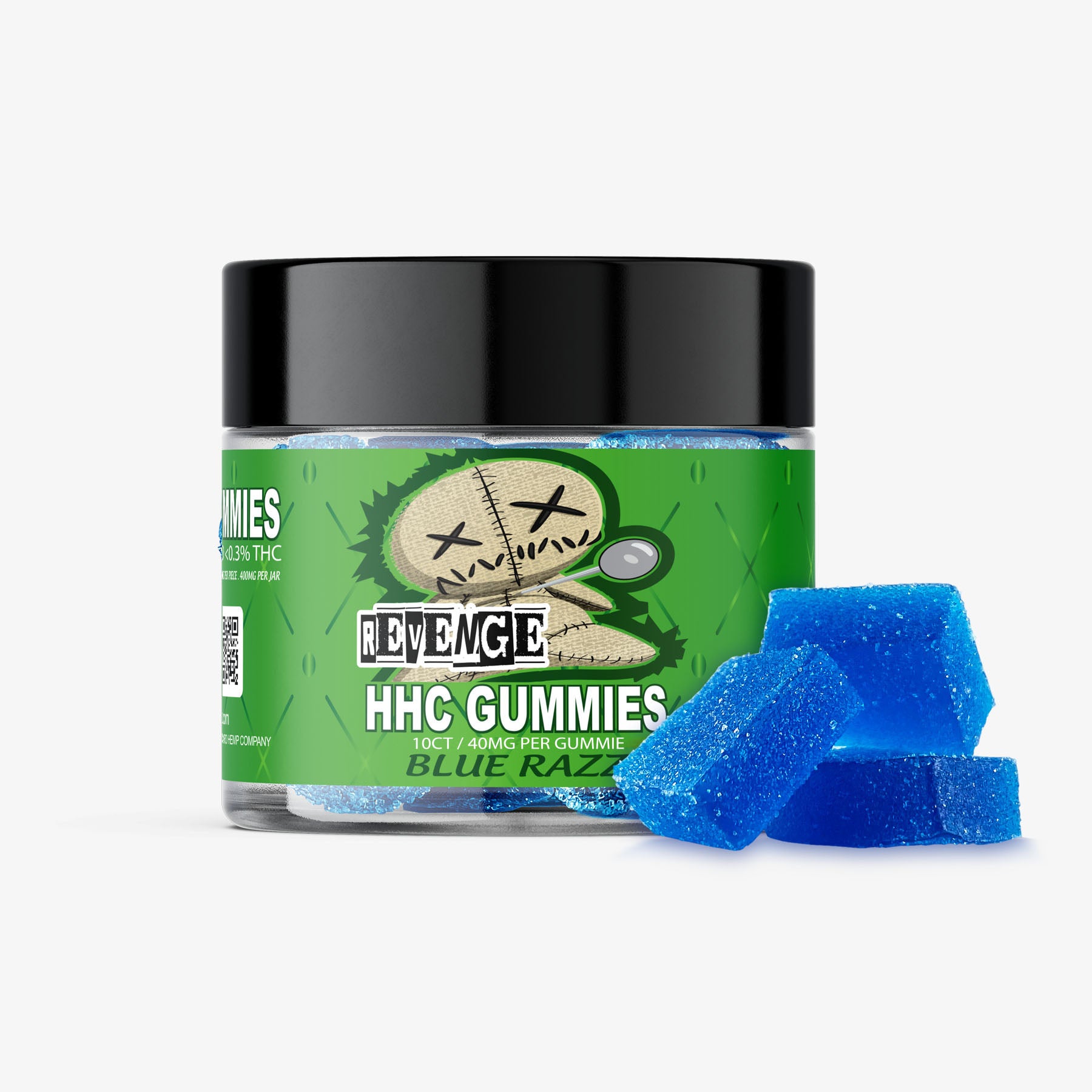 HHC Gummies - 40mg - Blue Razz 10ct - REVENGE