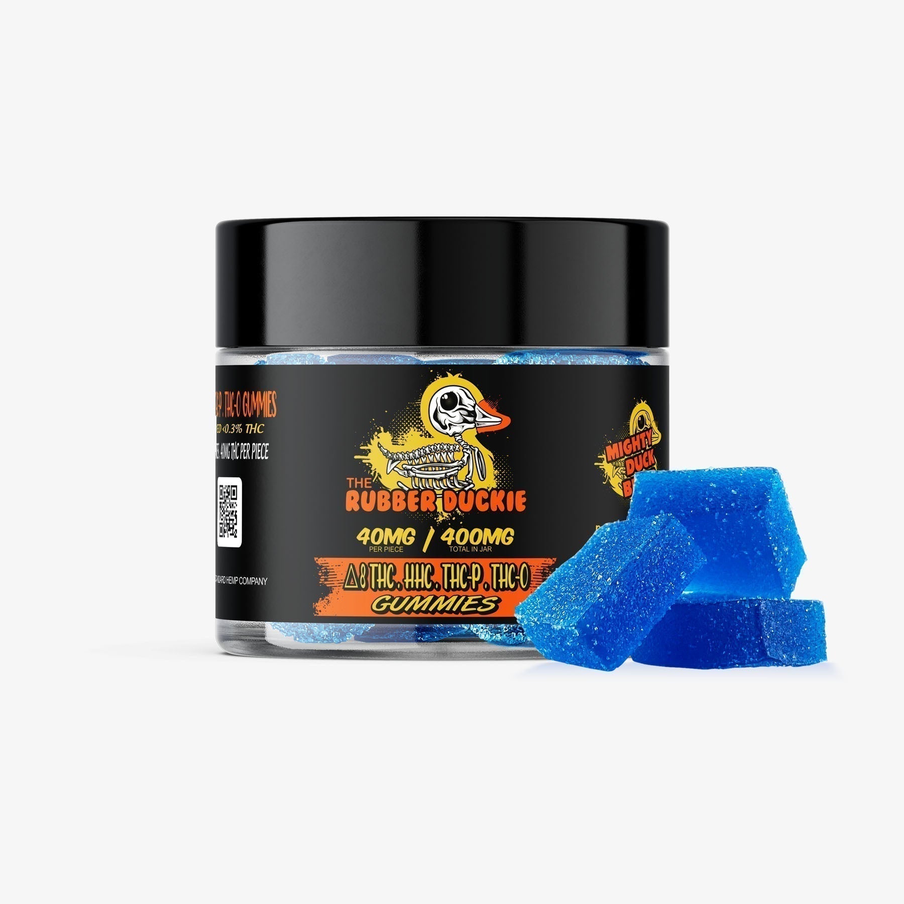 rubber duckie hhc d8 blended gummies blue razz