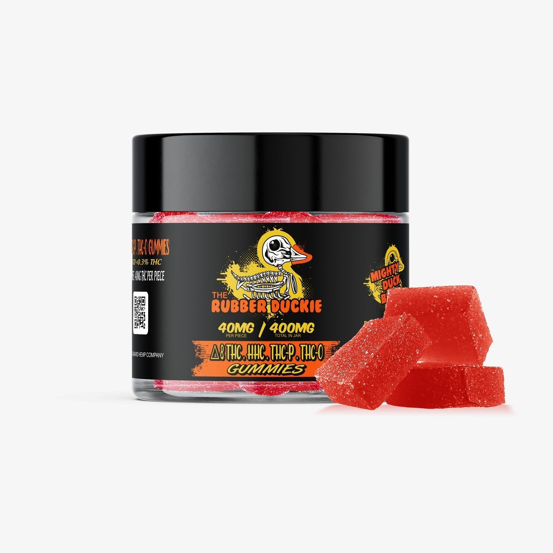 rubber duckie hhc d8 blended gummies strawberry