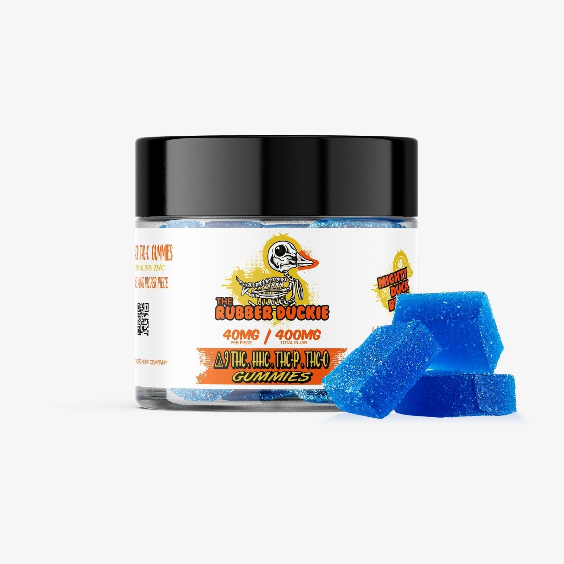 thc-p blended gummies rubber duckie 10ct blue razz