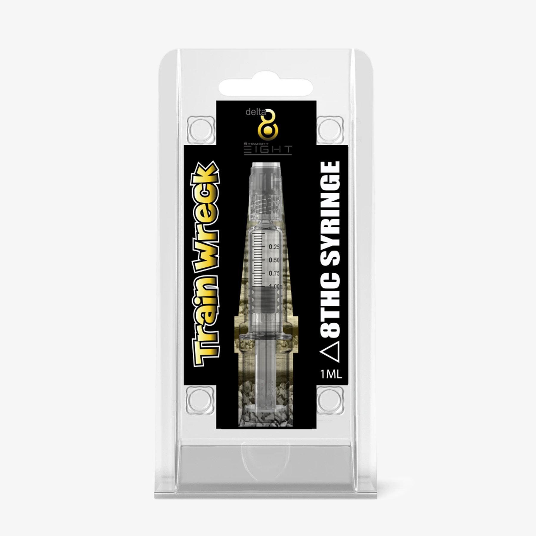 Straight 8 Delta 8 THC Wax Syringe Train Wreck 1ml