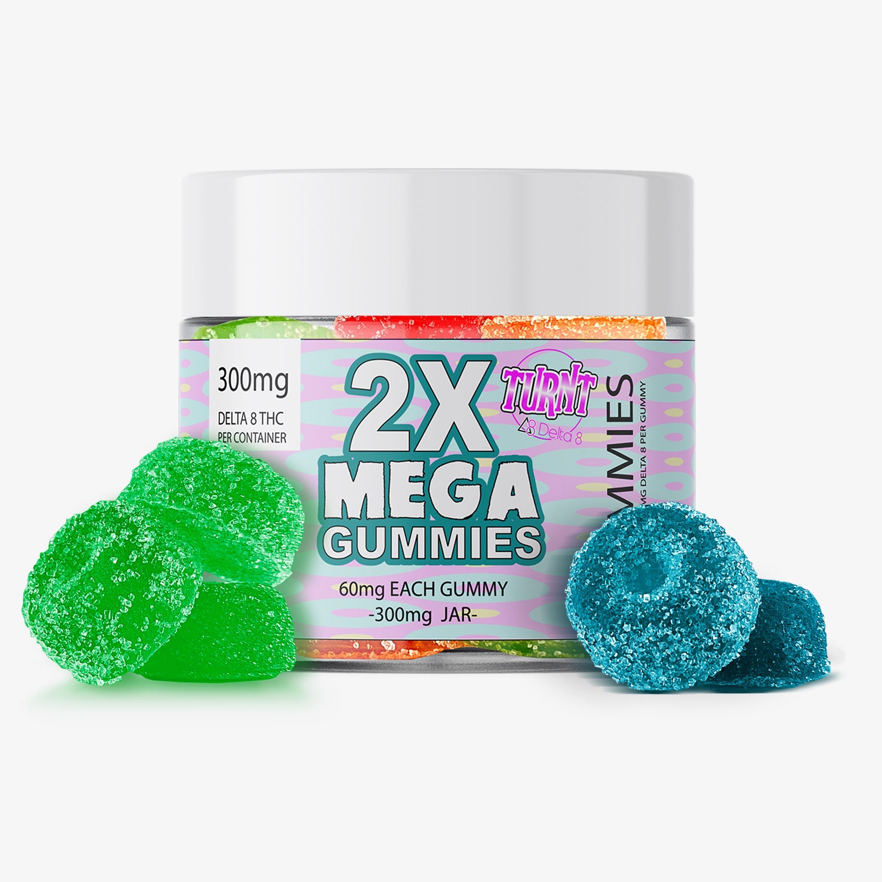 turnt mega gummy 60mg 5 count