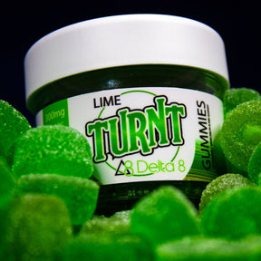 TURNT Delta 8 THC Gummies Lime 10ct