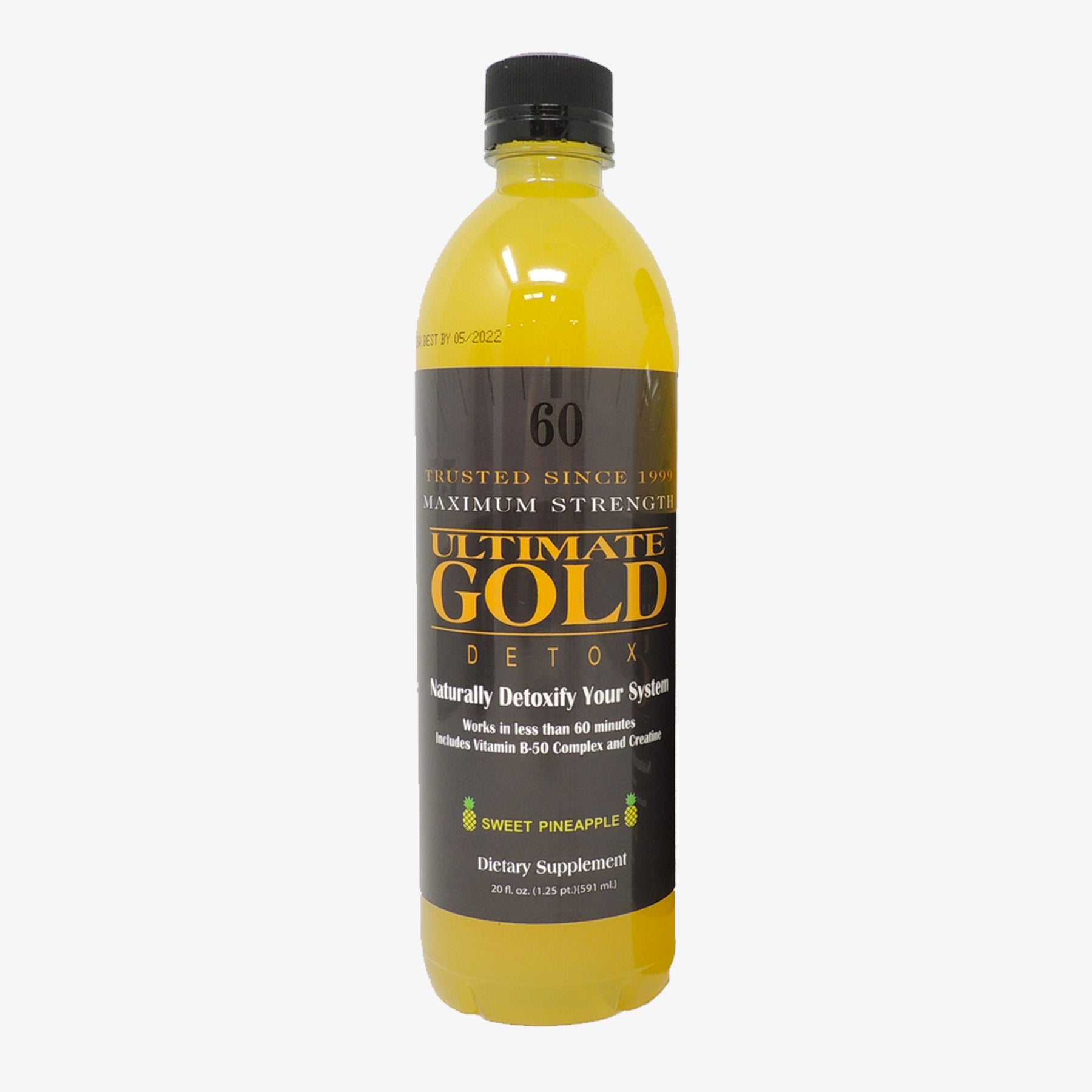 20oz Detox Drink - Sweet Pineapple - Ultimate Gold